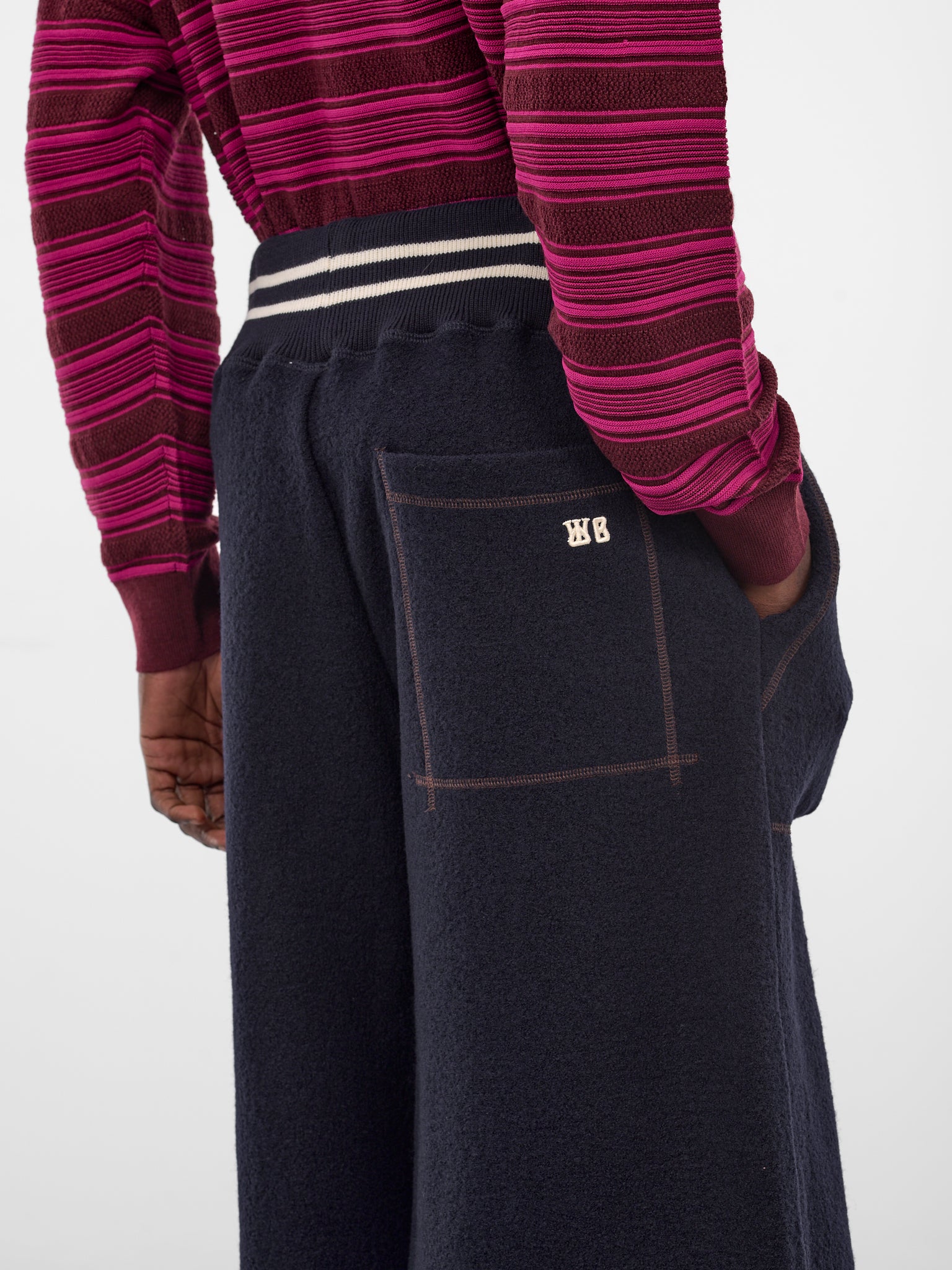 Navy October Wool Varsity Shorts (MA25JE19-JE04-503-NAVY)