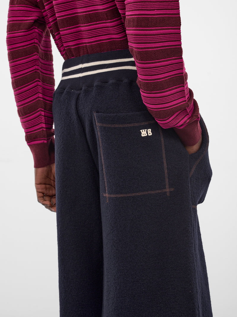 Navy October Wool Varsity Shorts (MA25JE19-JE04-503-NAVY)