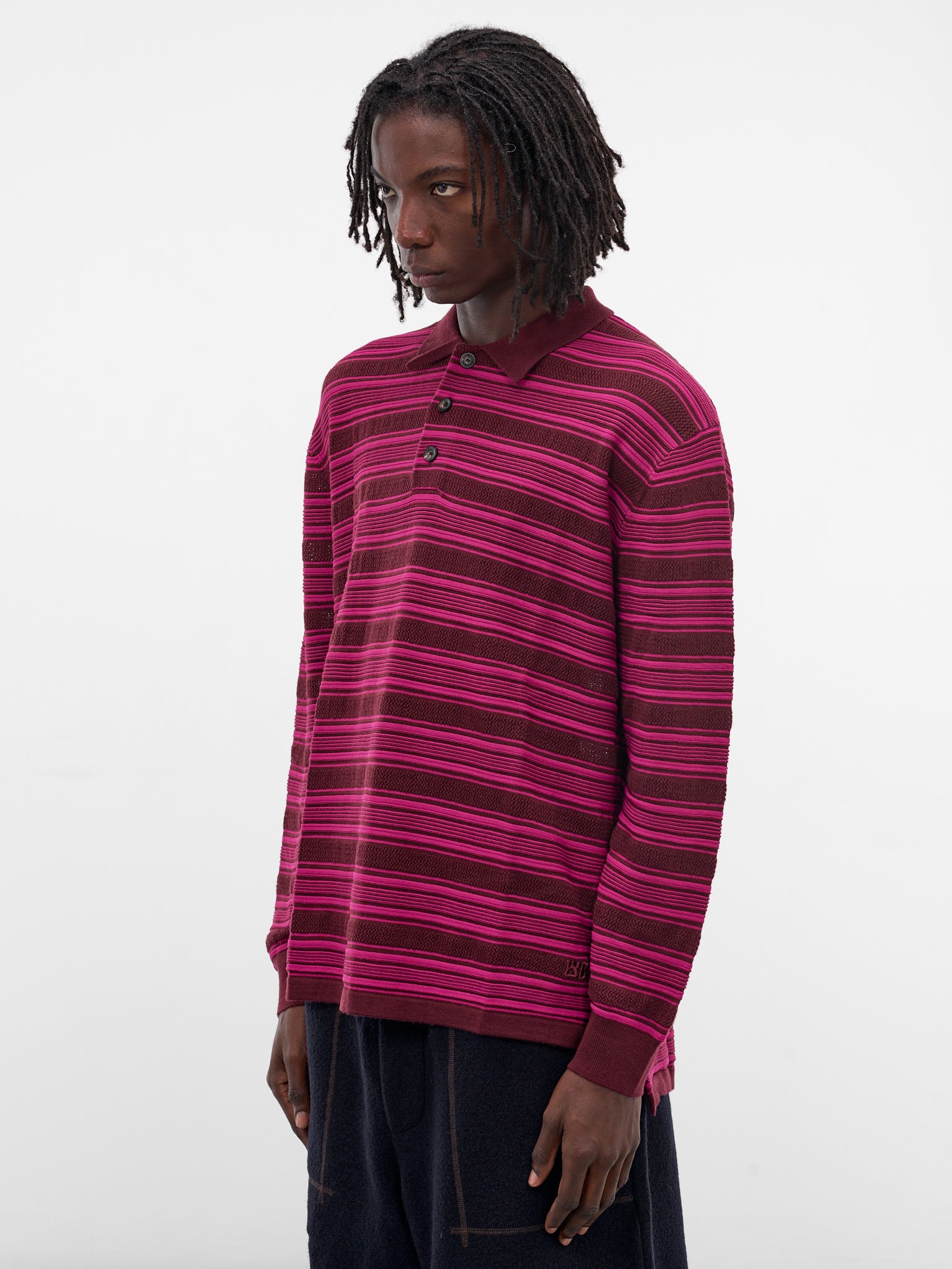 Burgundy Billie Knit Polo Shirt (MA25KN39-WO08-352-BURGUNDY-MAG)