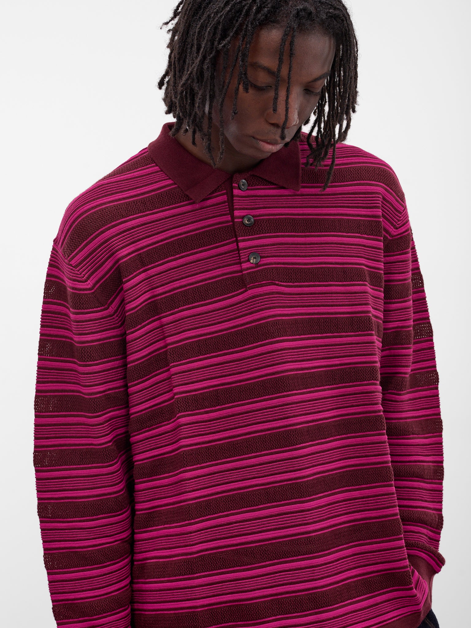 Burgundy Billie Knit Polo Shirt (MA25KN39-WO08-352-BURGUNDY-MAG)
