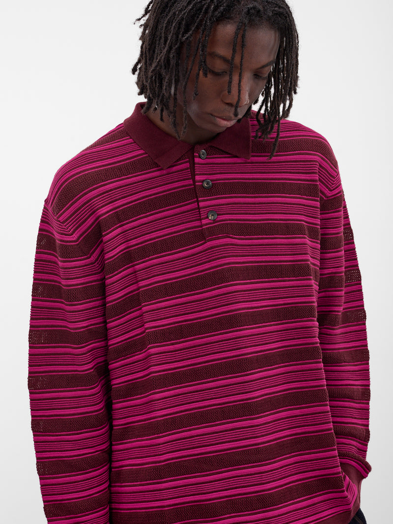 Burgundy Billie Knit Polo Shirt (MA25KN39-WO08-352-BURGUNDY-MAG)