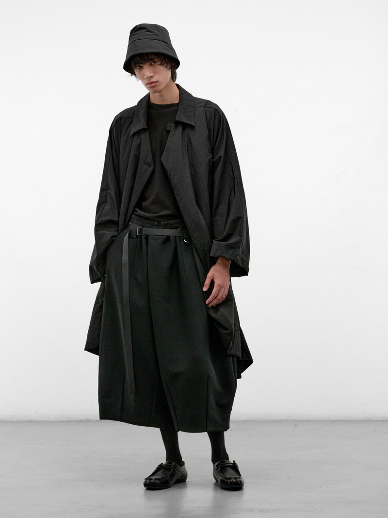 Black Wool Wide Jorda Shorts (JORDA-BLACK)