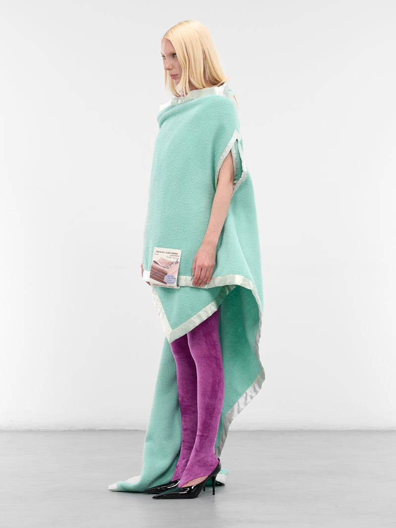 Mafel Recycled Blanket Cape Dress (MAFEL-RECYCLED-WHITE)