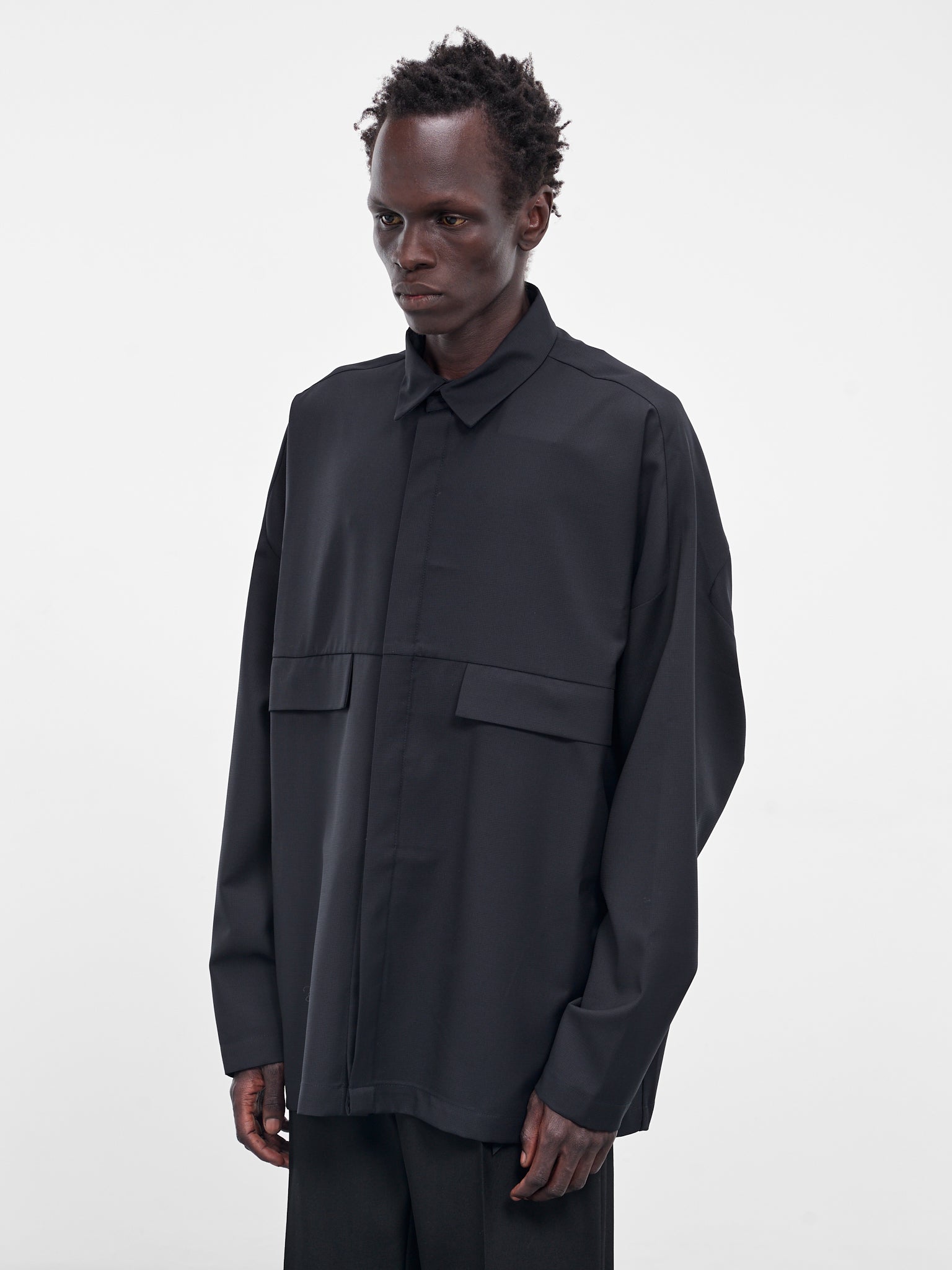The Maloo Navy Wool Overshirt (MALOO-NAVY)