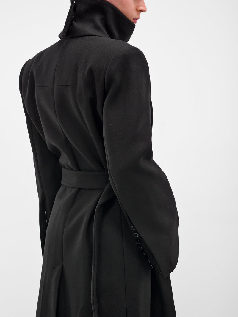 Black Oversized Gleb Wool Overcoat (MAT01C003-SCLERA-BLACK)