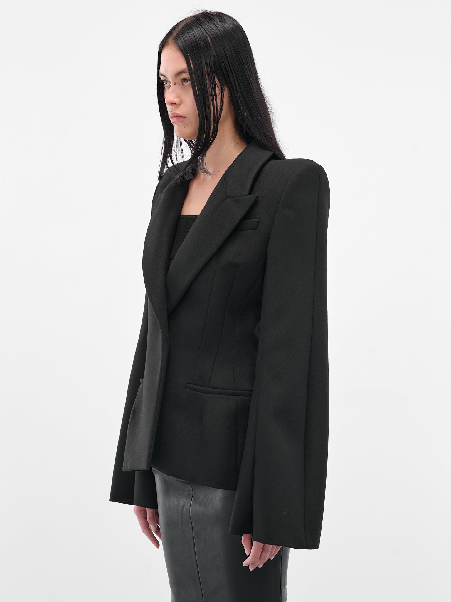 Black Tailored Madame H. Blazer (MAT01J101-SCLERA-BLACK)