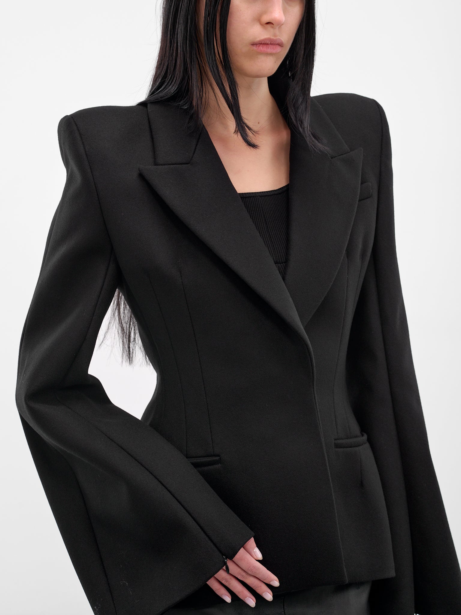 Black Tailored Madame H. Blazer (MAT01J101-SCLERA-BLACK)