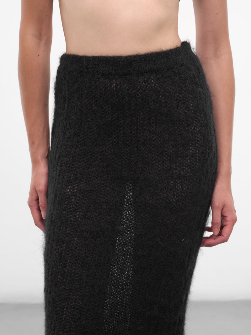 Black Larissa Distressed Knit Skirt (MAT01S104-SCLERA-BLACK)