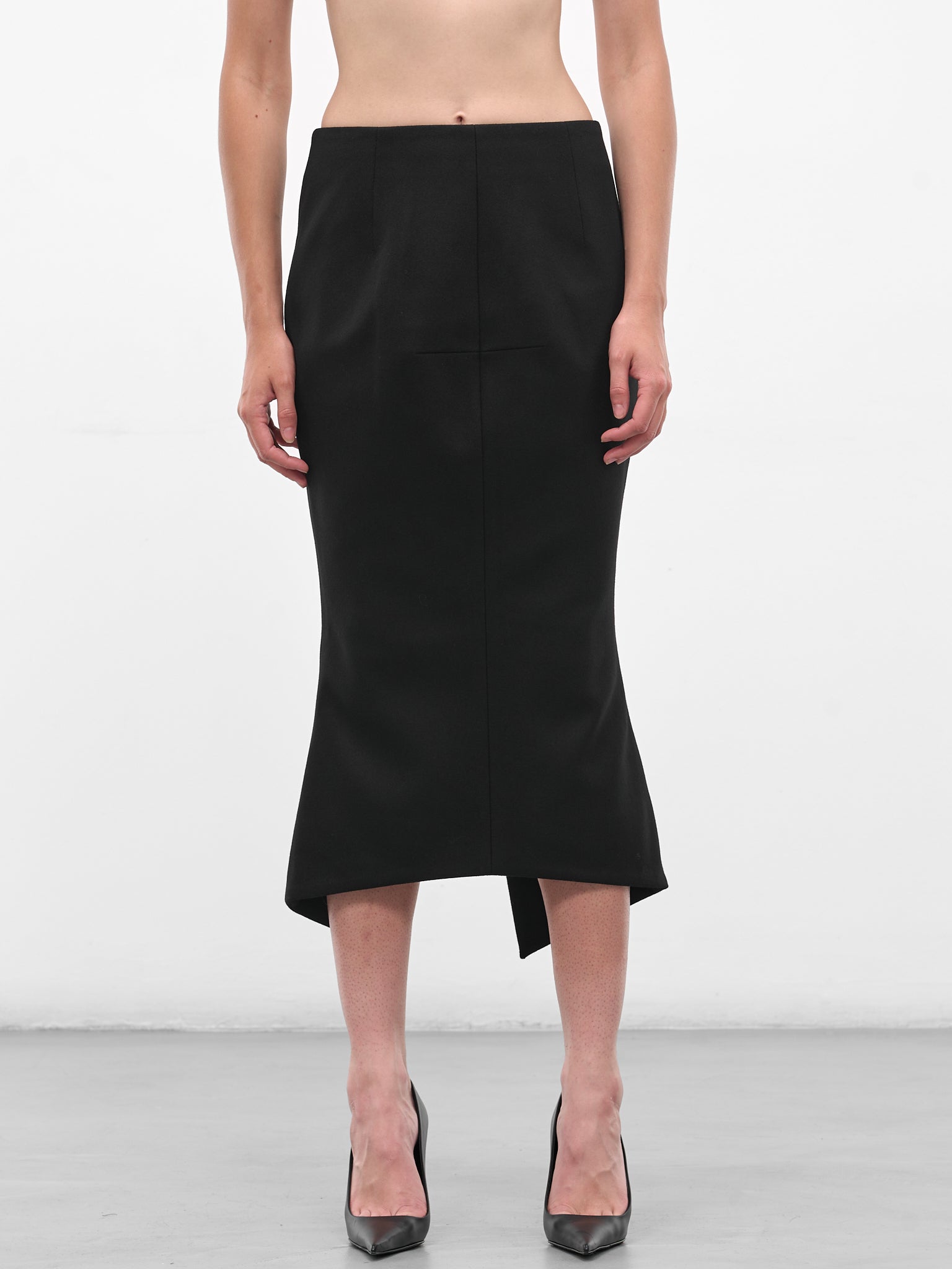 Black Madame H. Midi Skirt (MAT01SK101-SCLERA-BLACK)