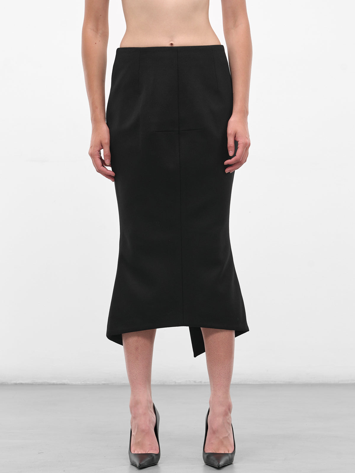Black Madame H. Midi Skirt (MAT01SK101-SCLERA-BLACK)