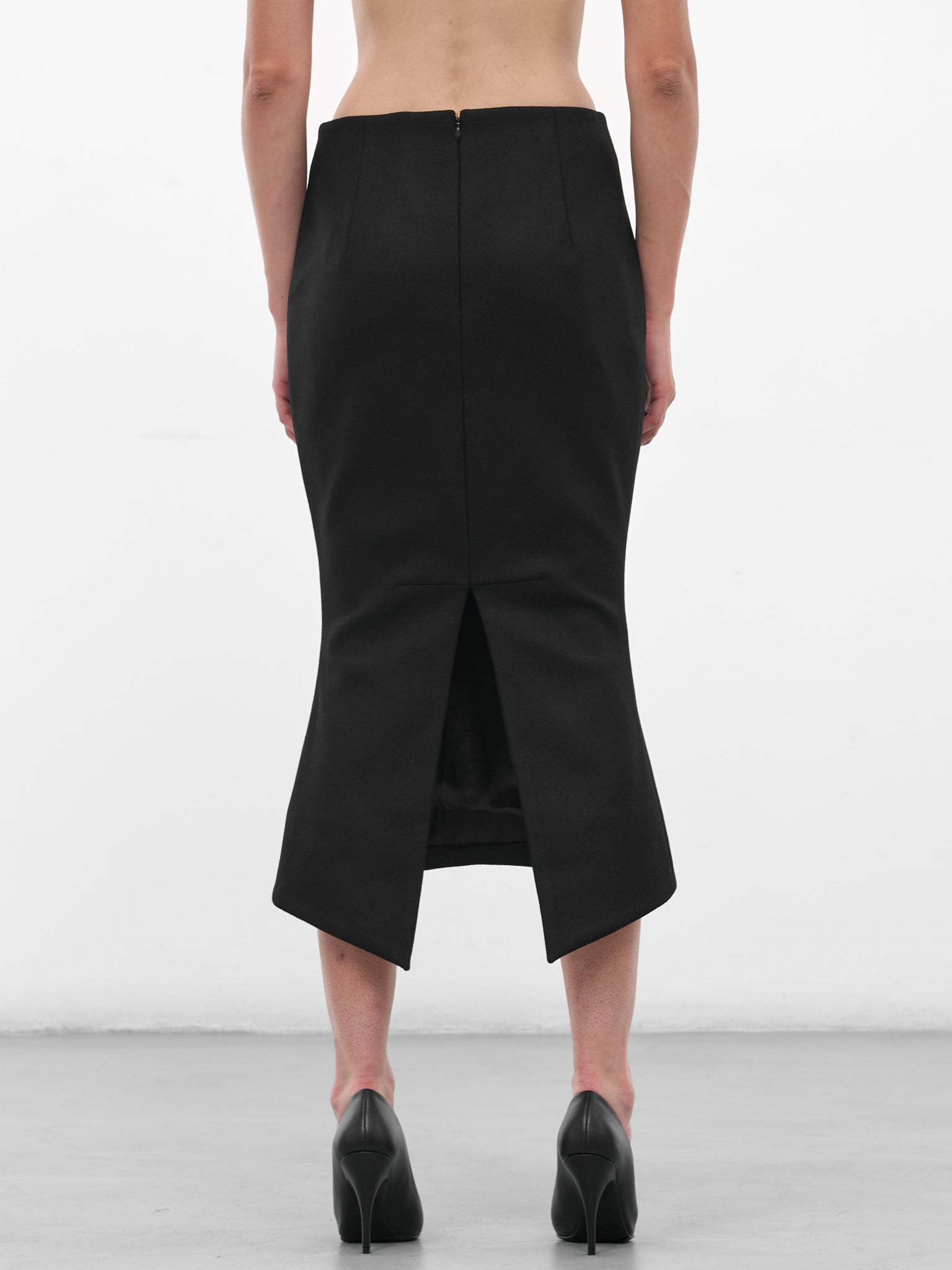 Black Madame H. Midi Skirt (MAT01SK101-SCLERA-BLACK)