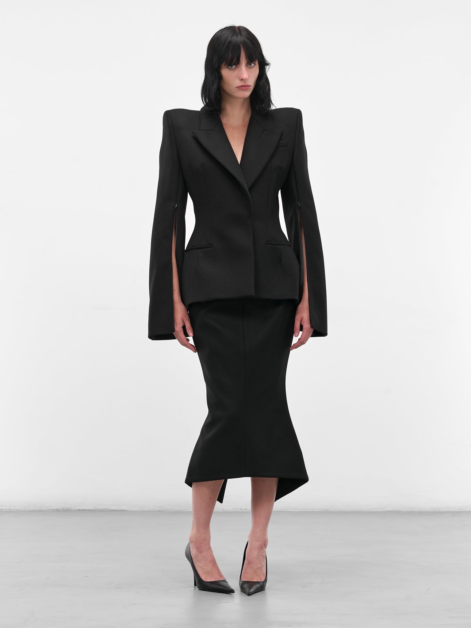 Black Madame H. Midi Skirt (MAT01SK101-SCLERA-BLACK)