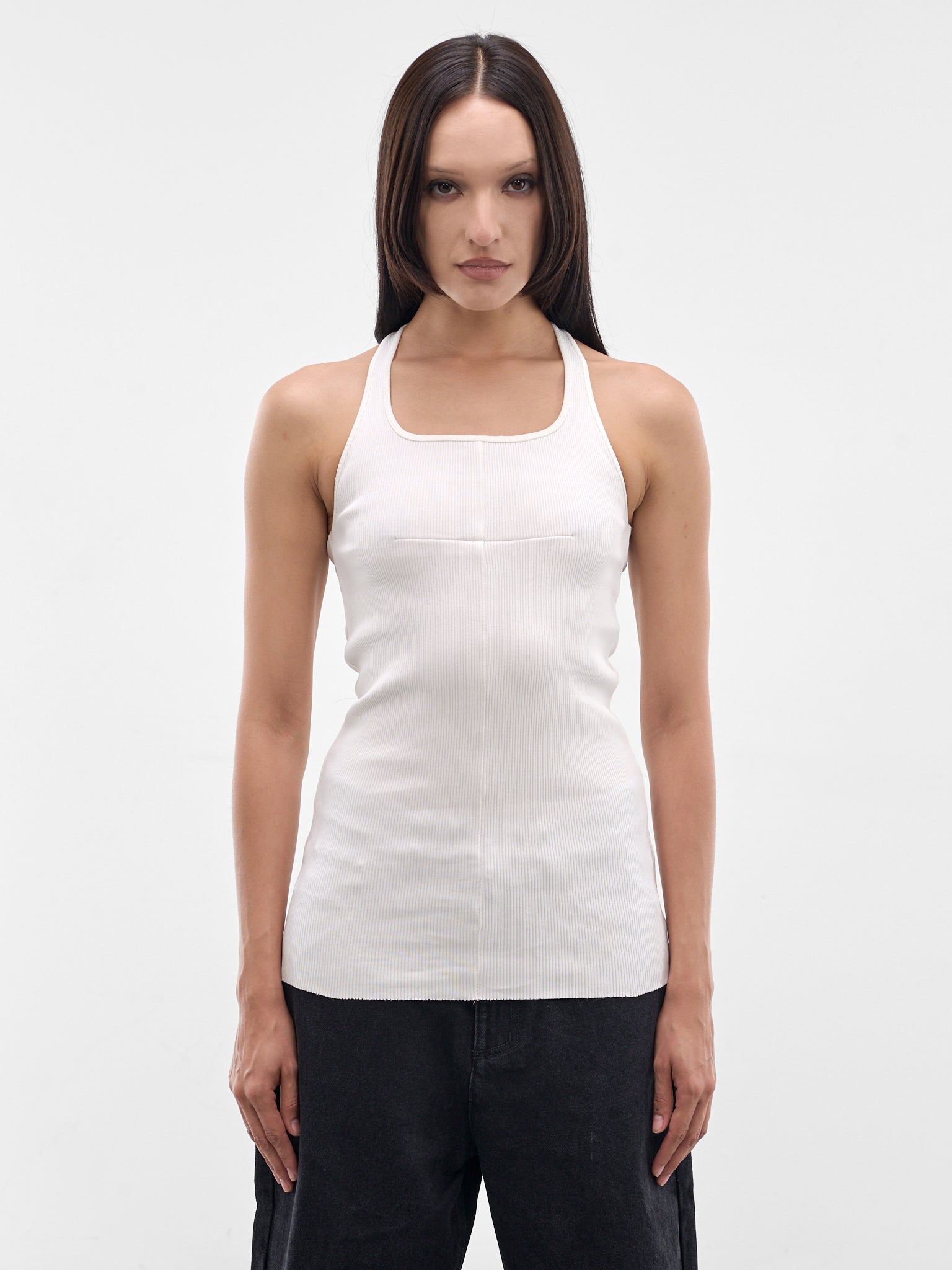 White Cross Seam Tank Top (MAT01T101-CHADD-WHITE-SS26)