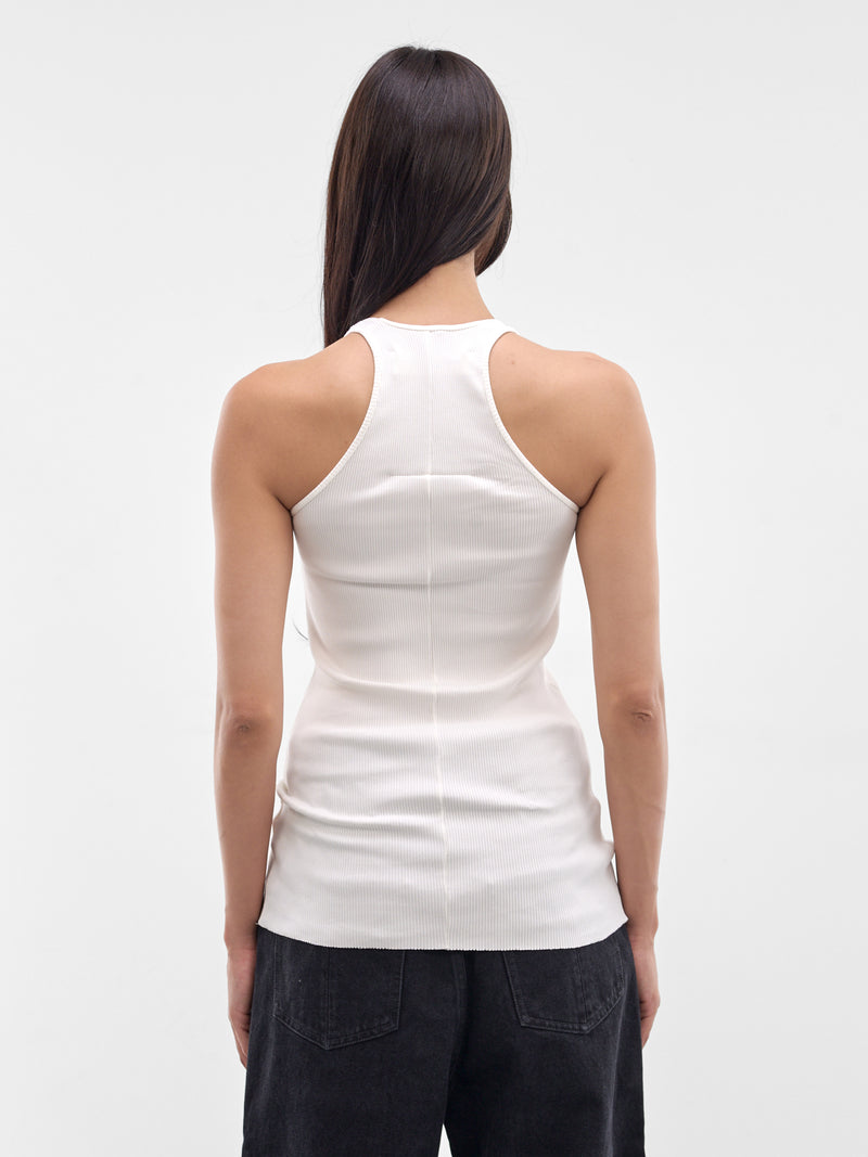 White Cross Seam Tank Top (MAT01T101-CHADD-WHITE-SS26)