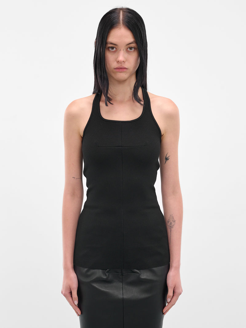 Black Cross Seam Tank Top (MAT01T101-SCLERA-BLACK)