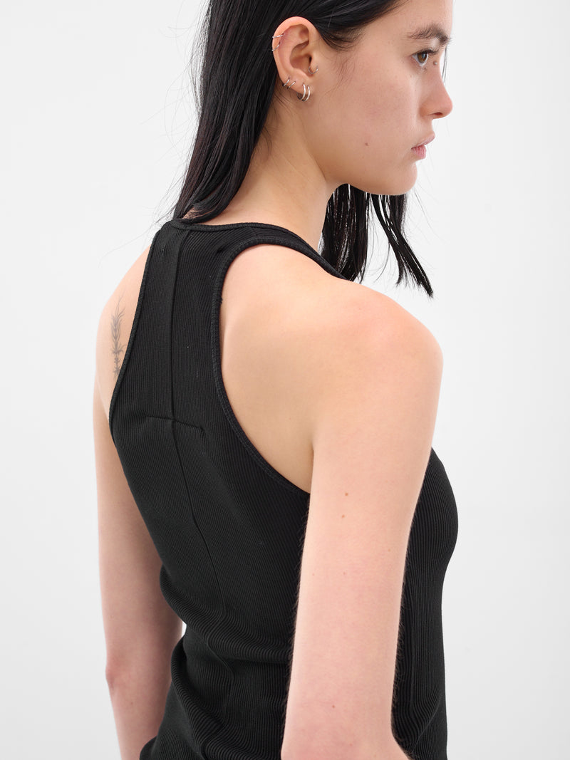 Black Cross Seam Tank Top (MAT01T101-SCLERA-BLACK)