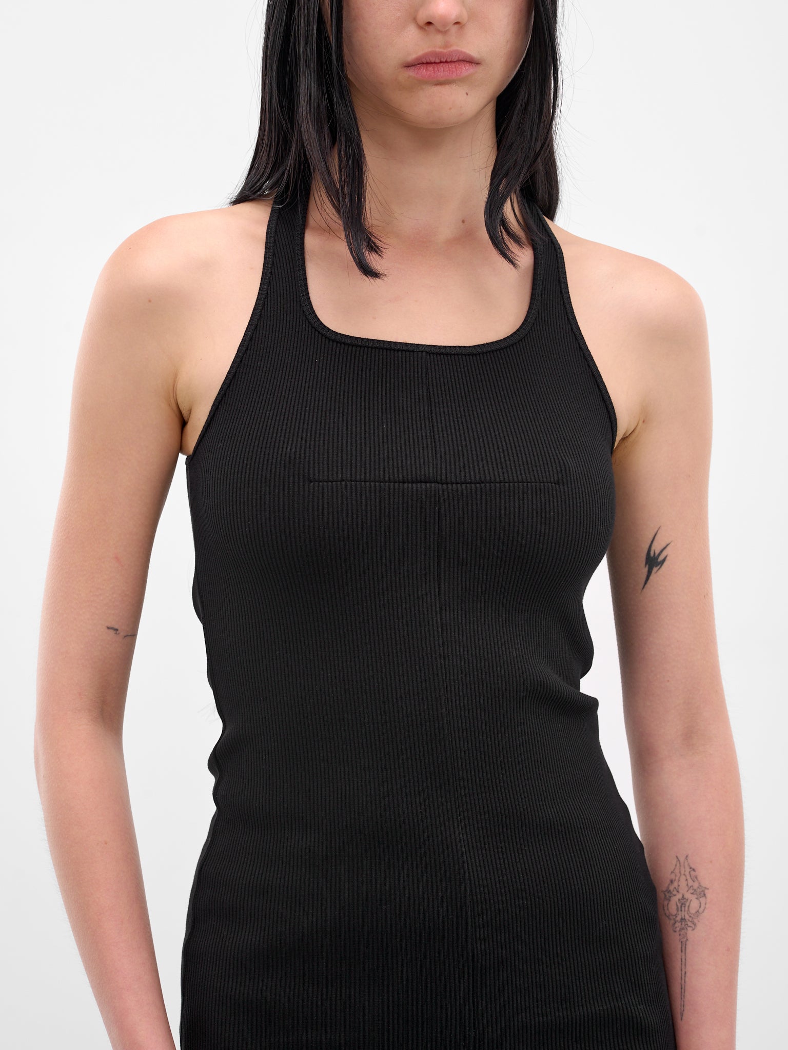 Black Cross Seam Tank Top (MAT01T101-SCLERA-BLACK)