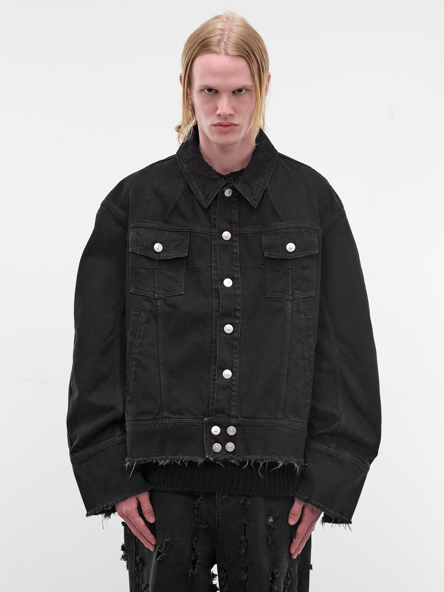 Black Pierre M. Denim Jacket (MAT02J004-SCLERA-BLACK)