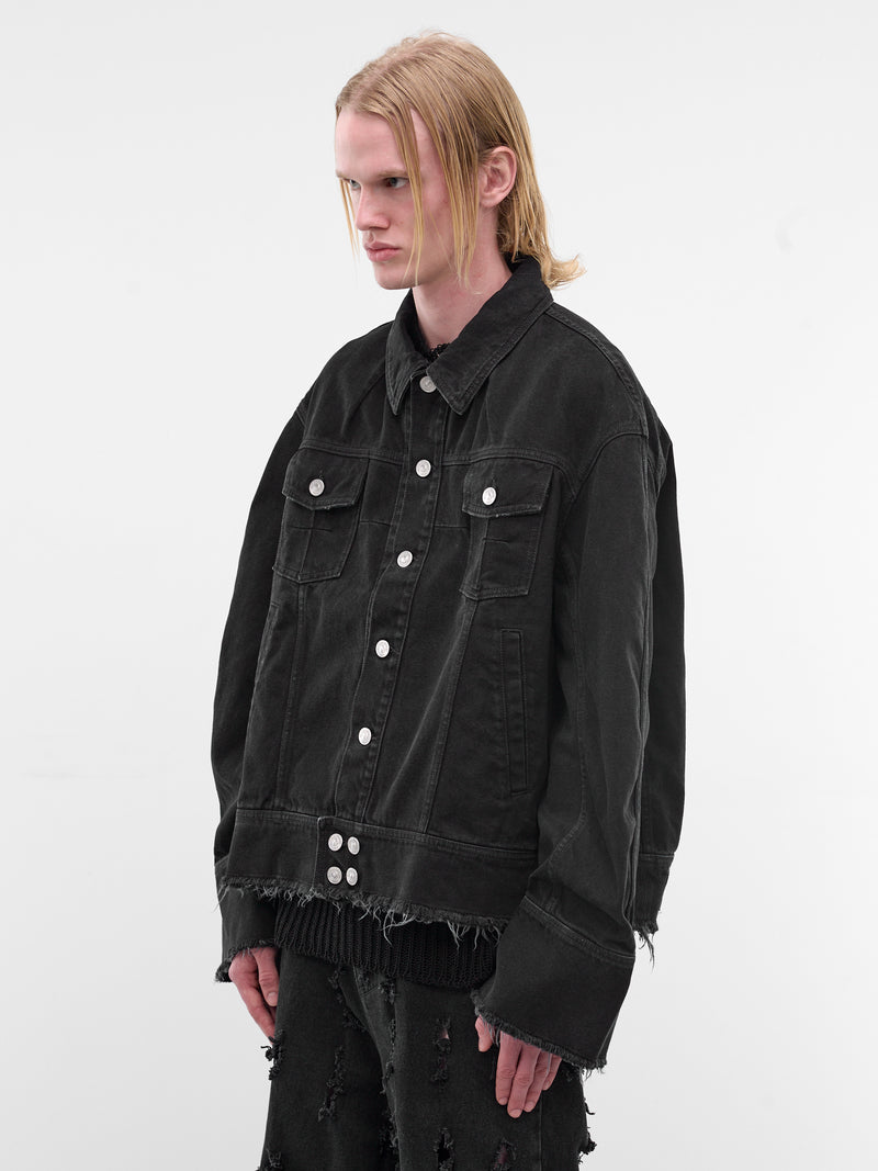 Black Pierre M. Denim Jacket (MAT02J004-SCLERA-BLACK)