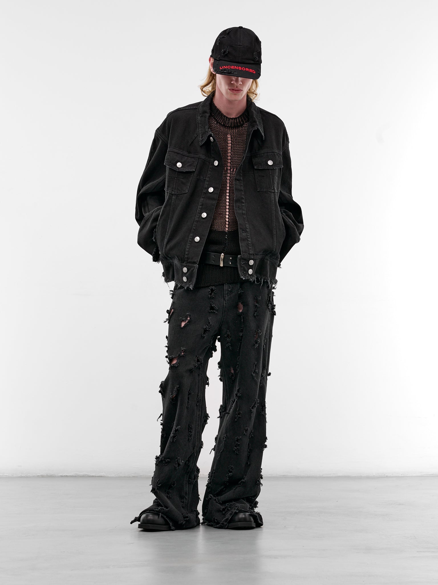 Black Pierre M. Denim Jacket (MAT02J004-SCLERA-BLACK)