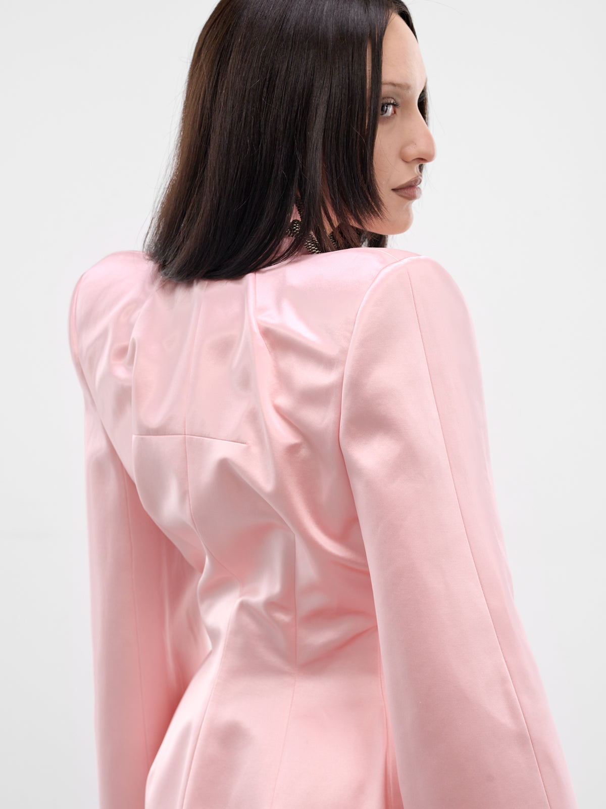Pink Madame R. Silk Blazer (MAT02J103-ROSE-PINK)