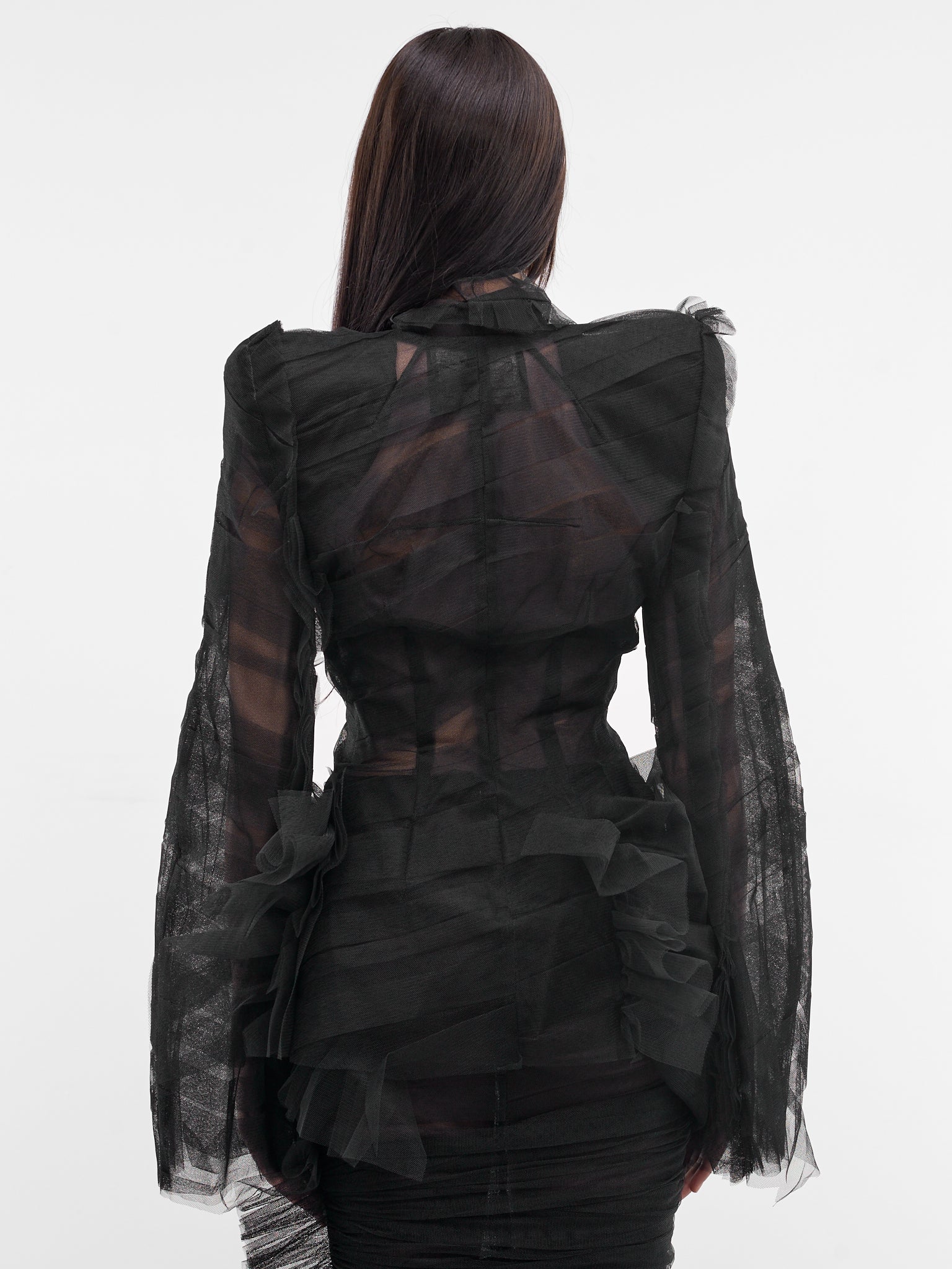 Black Madame L. Tulle Blazer (MAT02J104-SCLERA-BLACK)