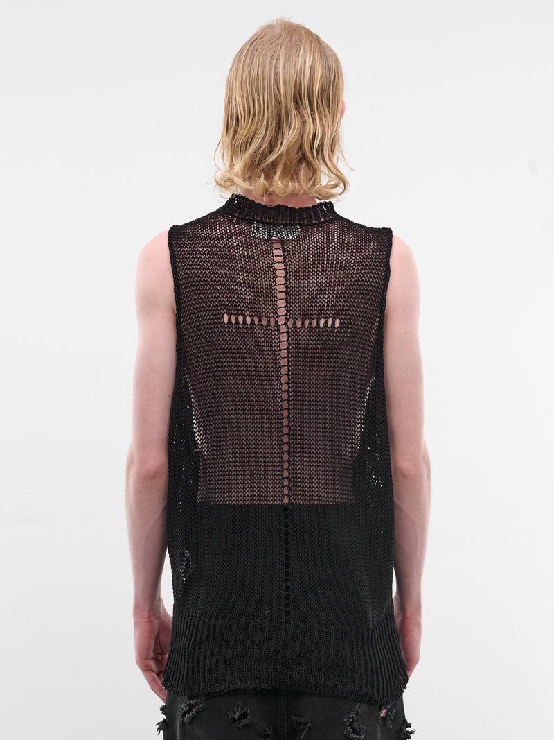 Black Cotton-Silk Rivage Tank (MAT02N003-SCLERA-BLACK)