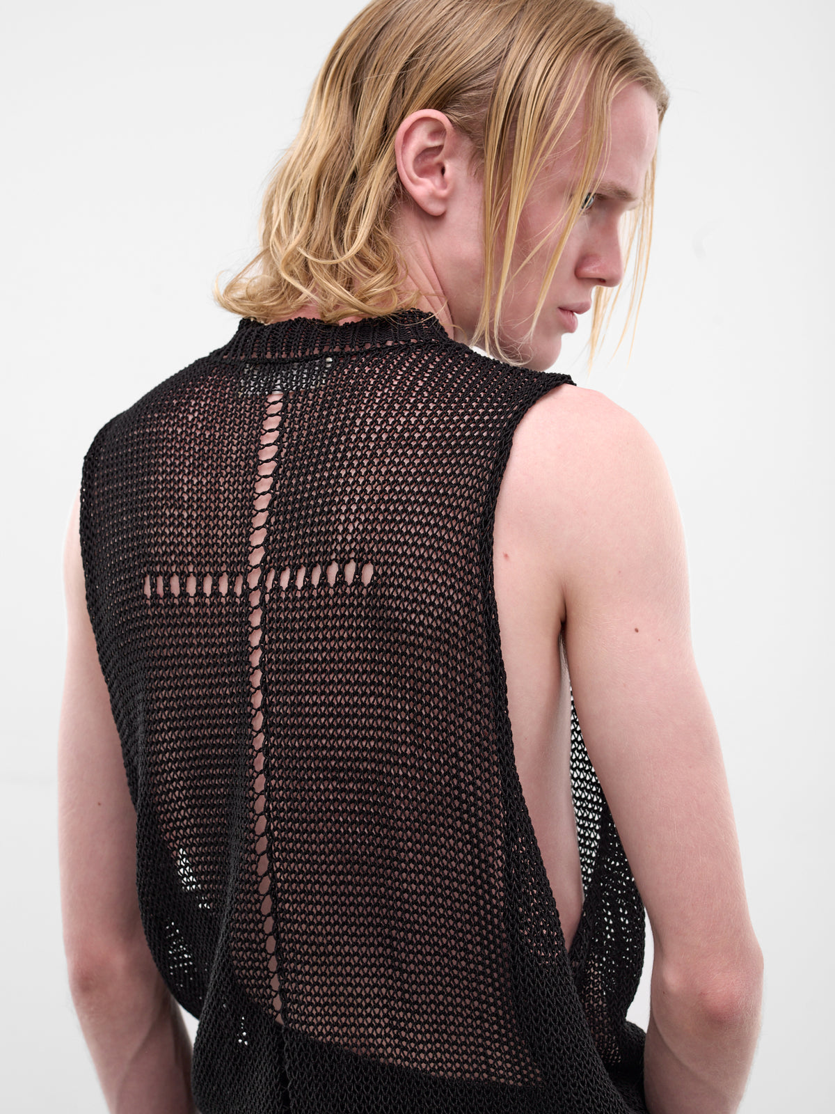 Black Cotton-Silk Rivage Tank (MAT02N003-SCLERA-BLACK)