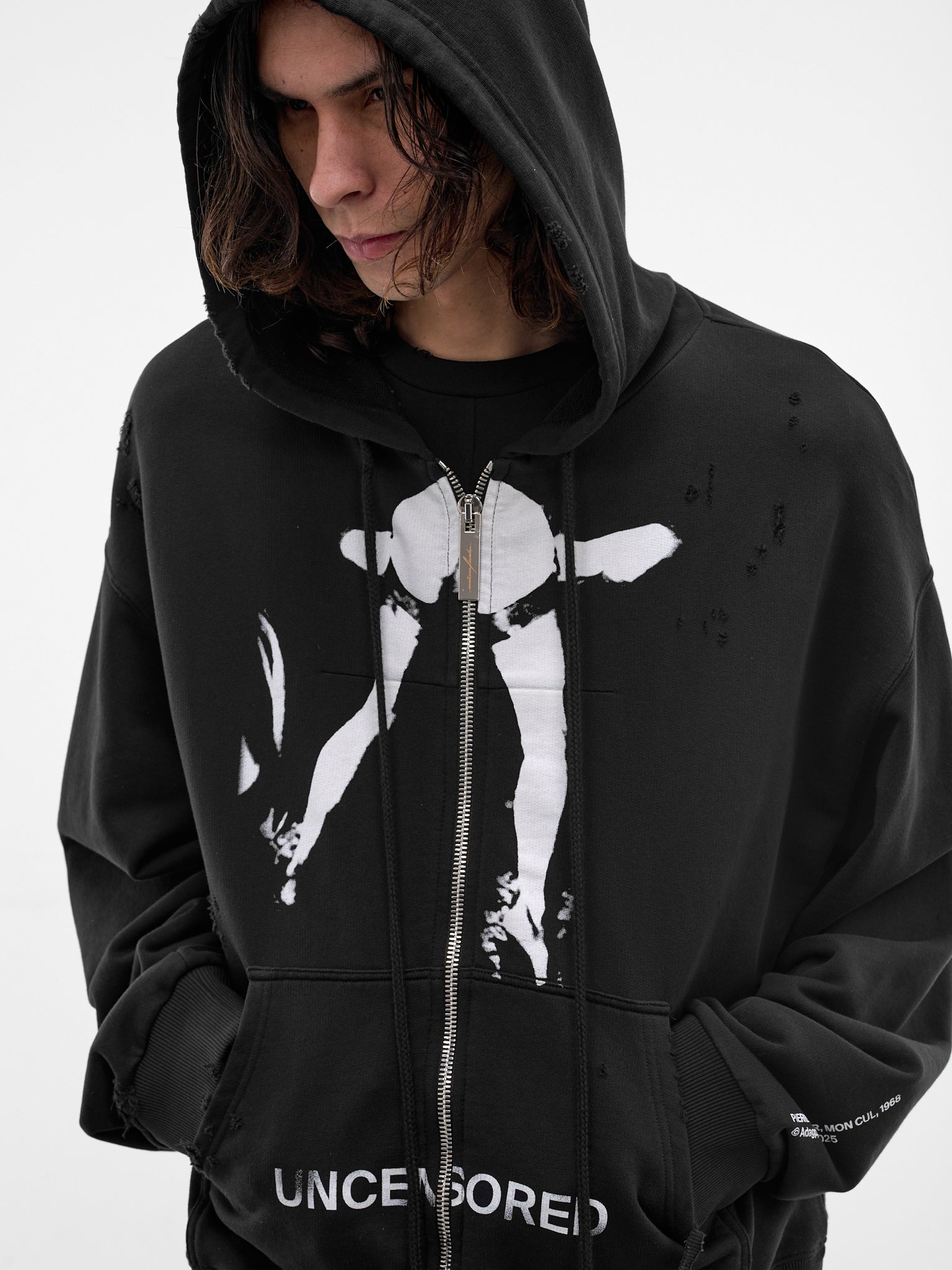 Black Cotton Cul Graphic Hoodie (MAT02T020-SCLERA-BLACK)