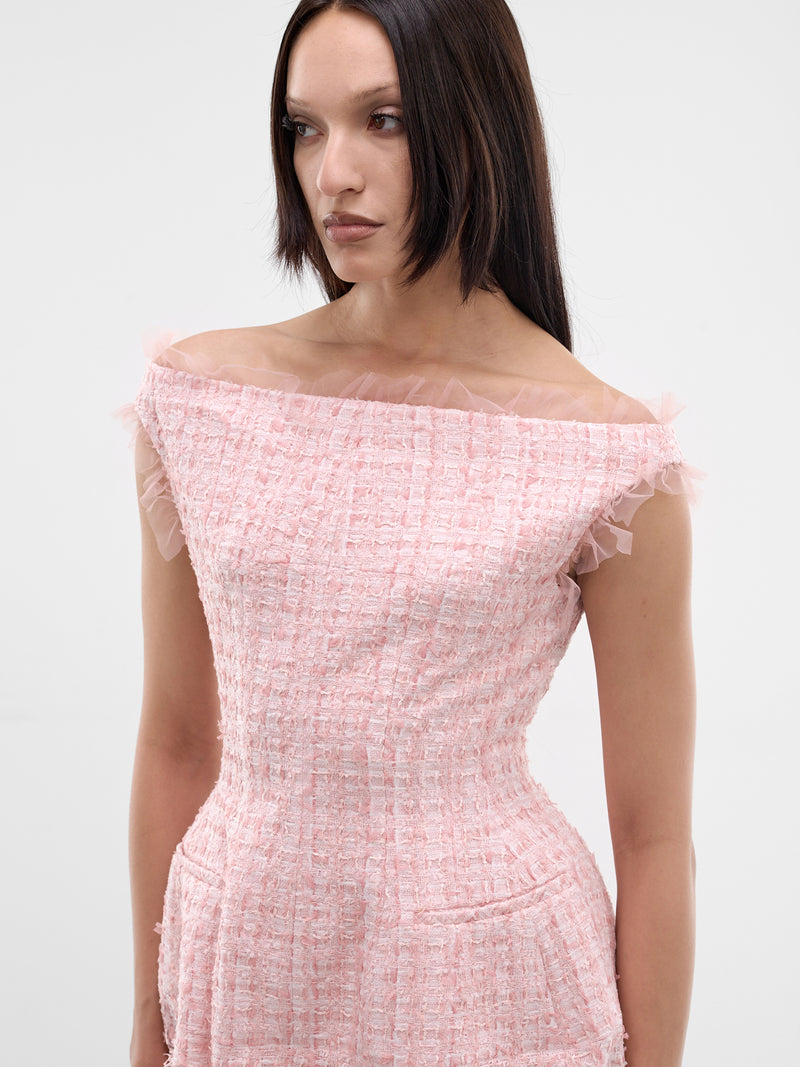 Pink Vendome Tweed Top (MAT02T101-ROSE-PINK)
