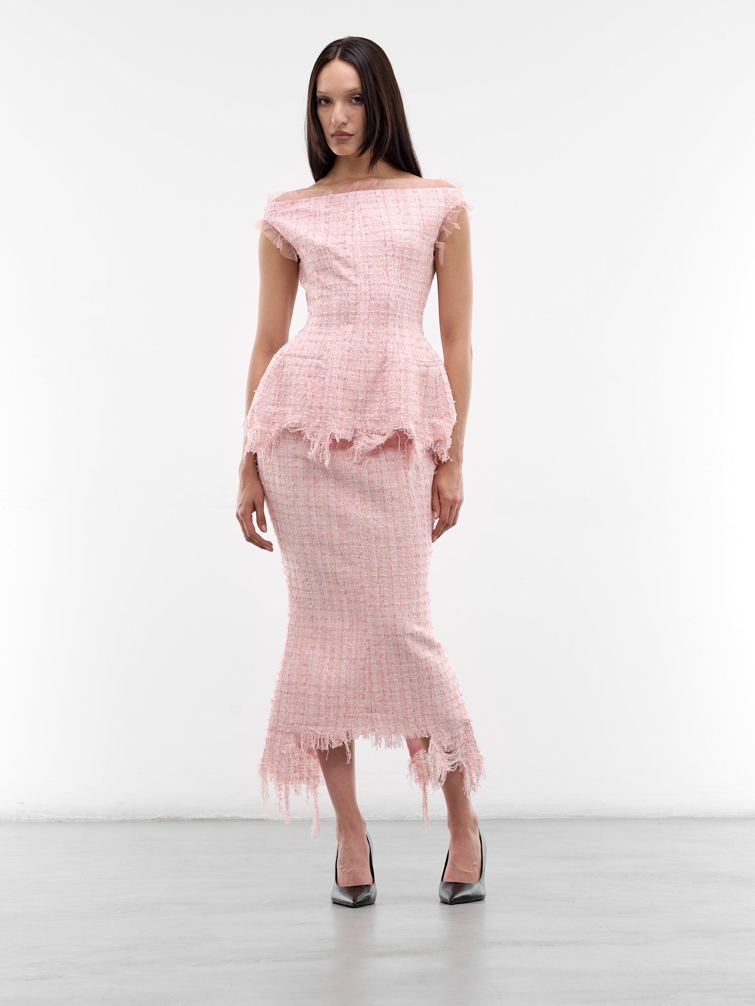 Pink Vendome Tweed Top (MAT02T101-ROSE-PINK)