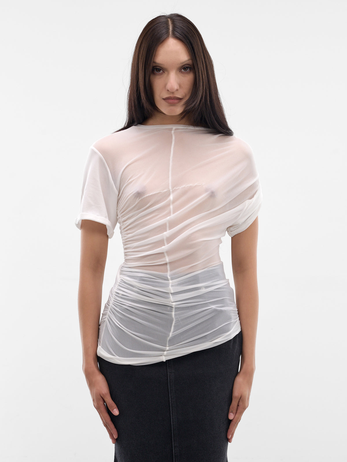 White Sheer Twisted Warp Tee (MAT02T104-CHADD-WHITE)