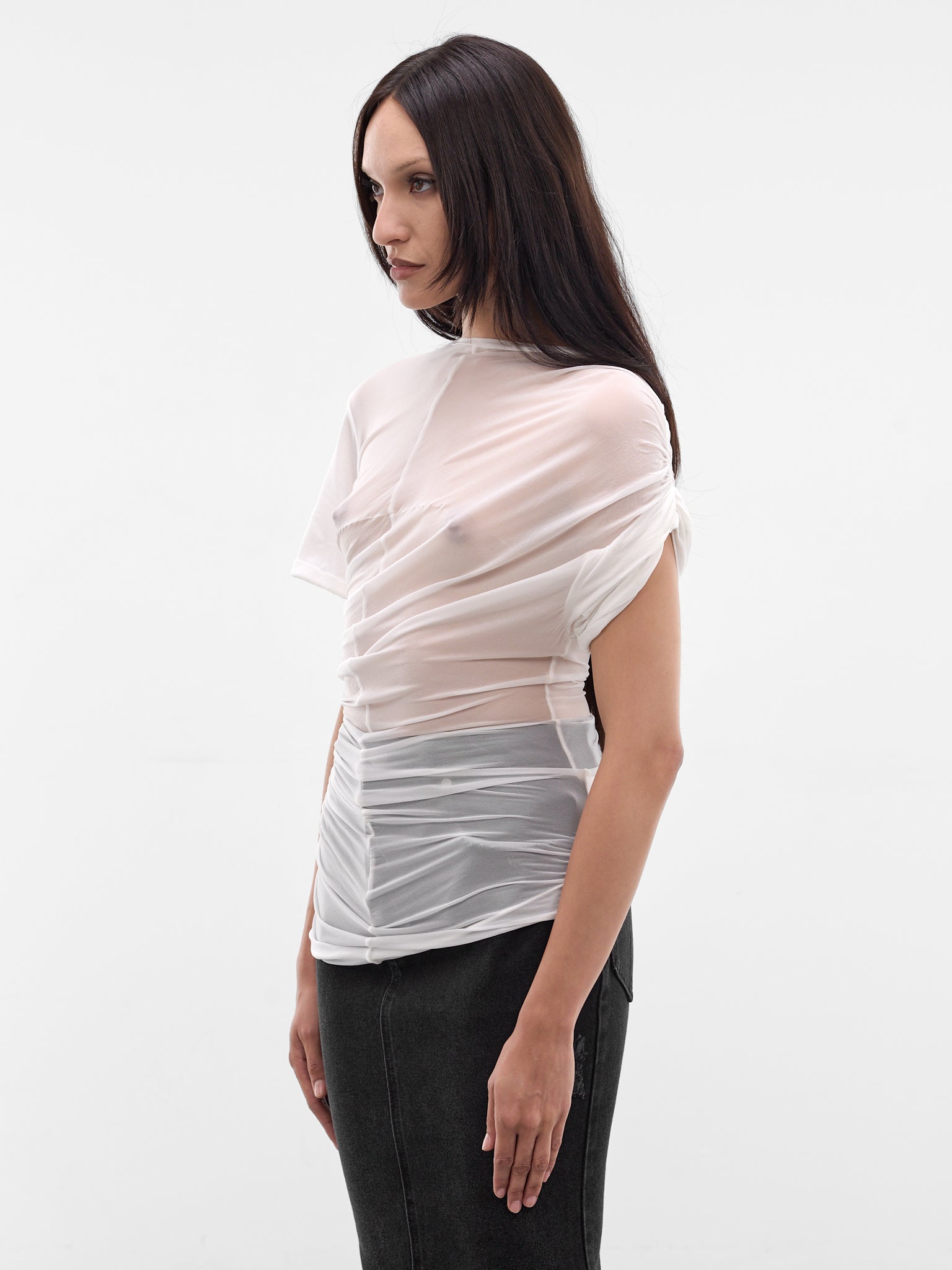 White Sheer Twisted Warp Tee (MAT02T104-CHADD-WHITE)