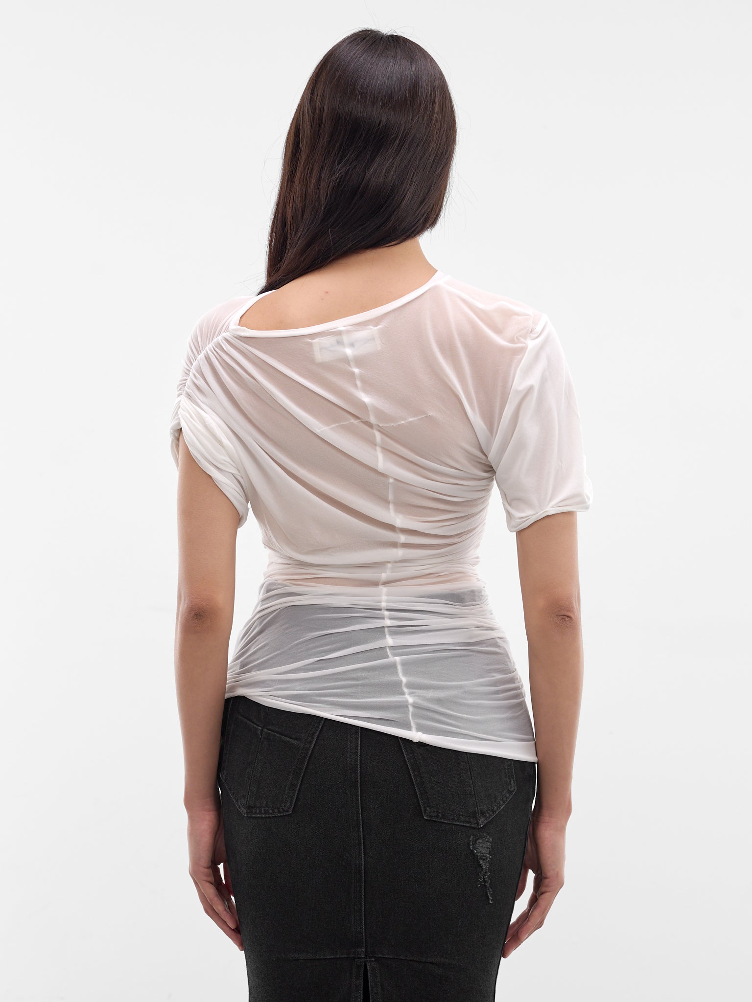 White Sheer Twisted Warp Tee (MAT02T104-CHADD-WHITE)