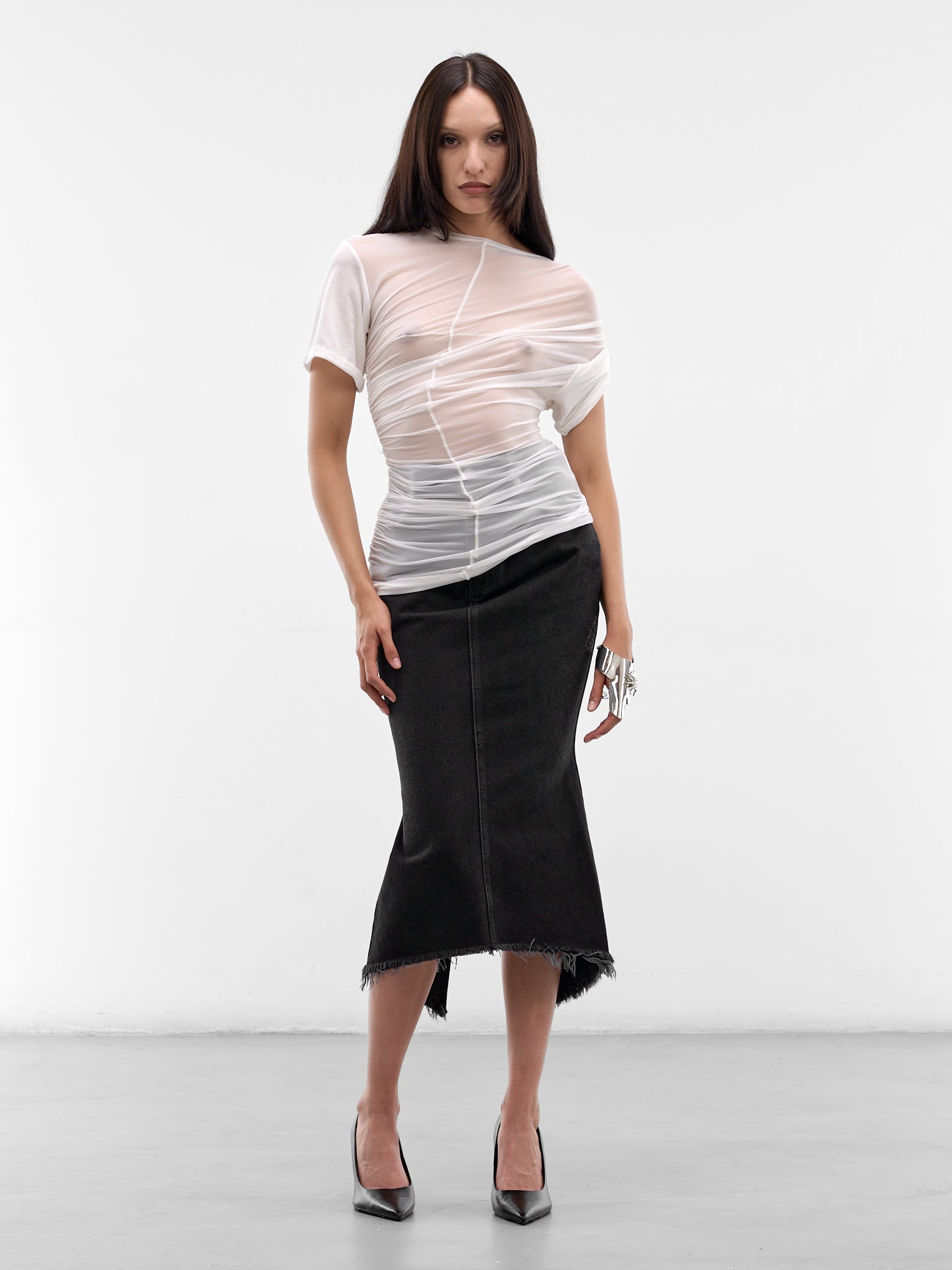 White Sheer Twisted Warp Tee (MAT02T104-CHADD-WHITE)