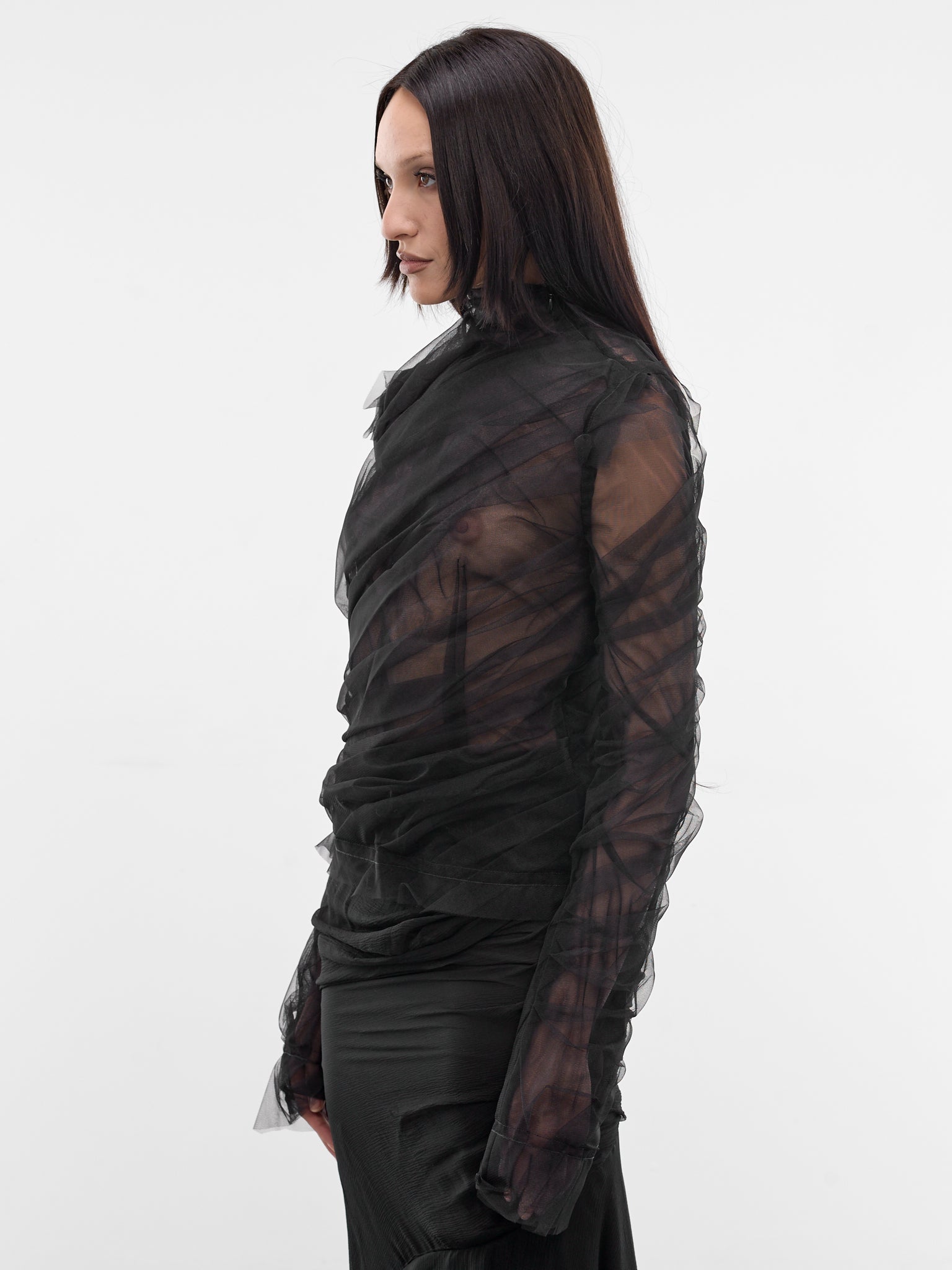 Black Lola Tulle Top (MAT02T106-SCLERA-BLACK)