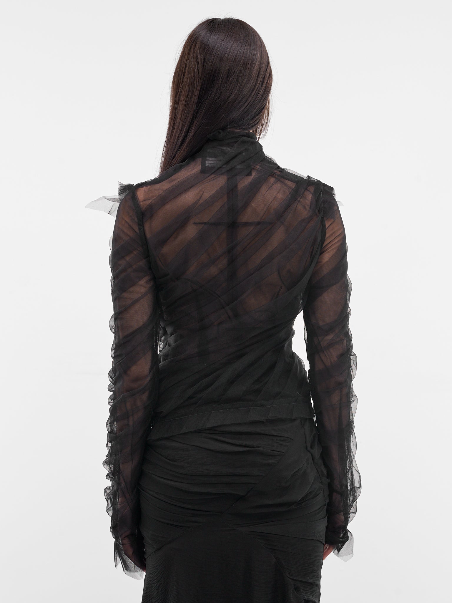 Black Lola Tulle Top (MAT02T106-SCLERA-BLACK)