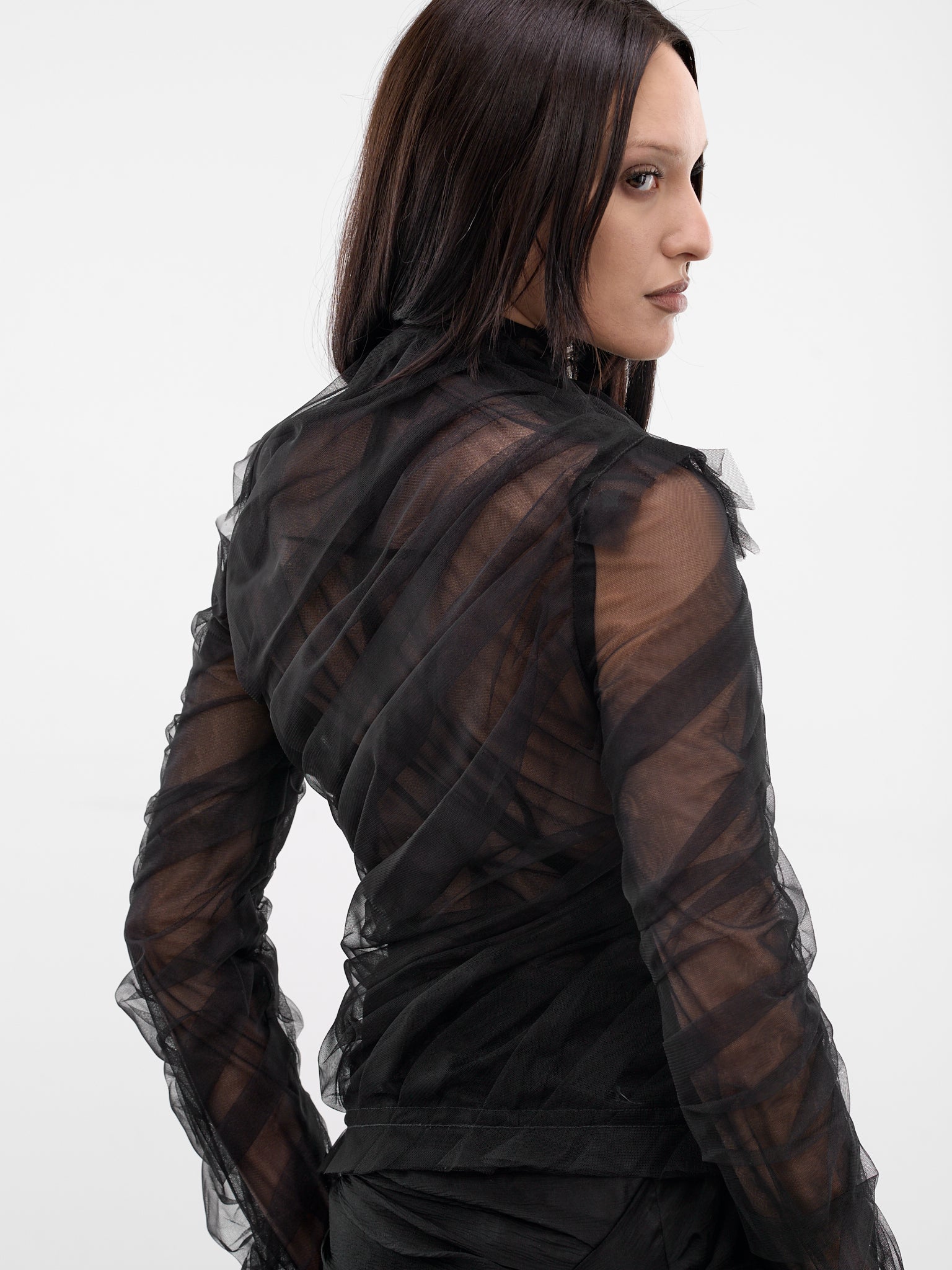 Black Lola Tulle Top (MAT02T106-SCLERA-BLACK)