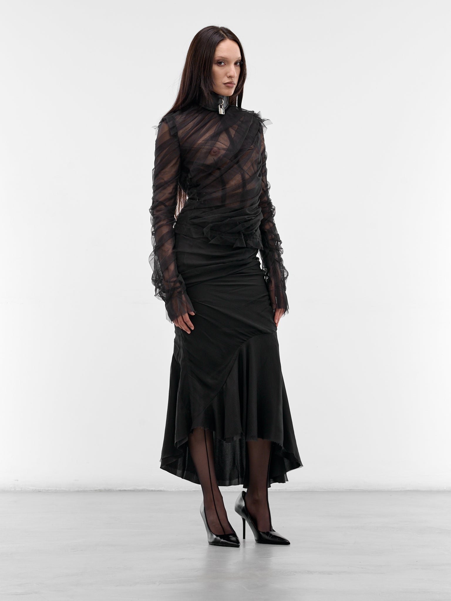 Black Lola Tulle Top (MAT02T106-SCLERA-BLACK)