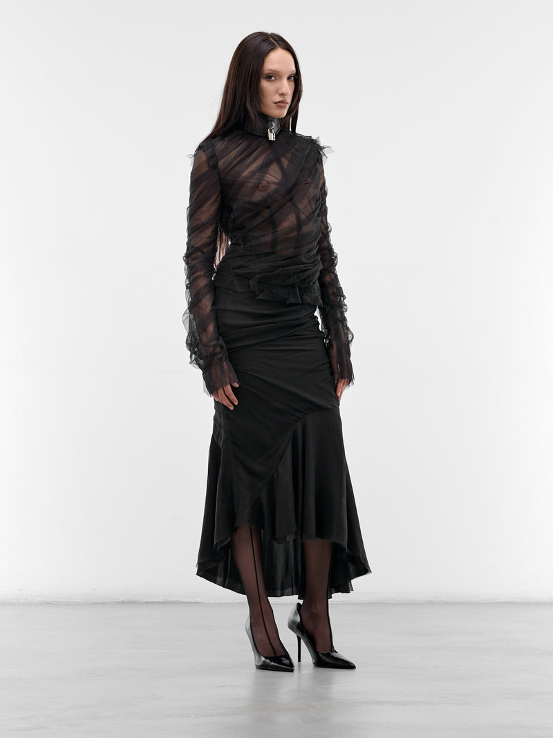 Black Lola Tulle Top (MAT02T106-SCLERA-BLACK)
