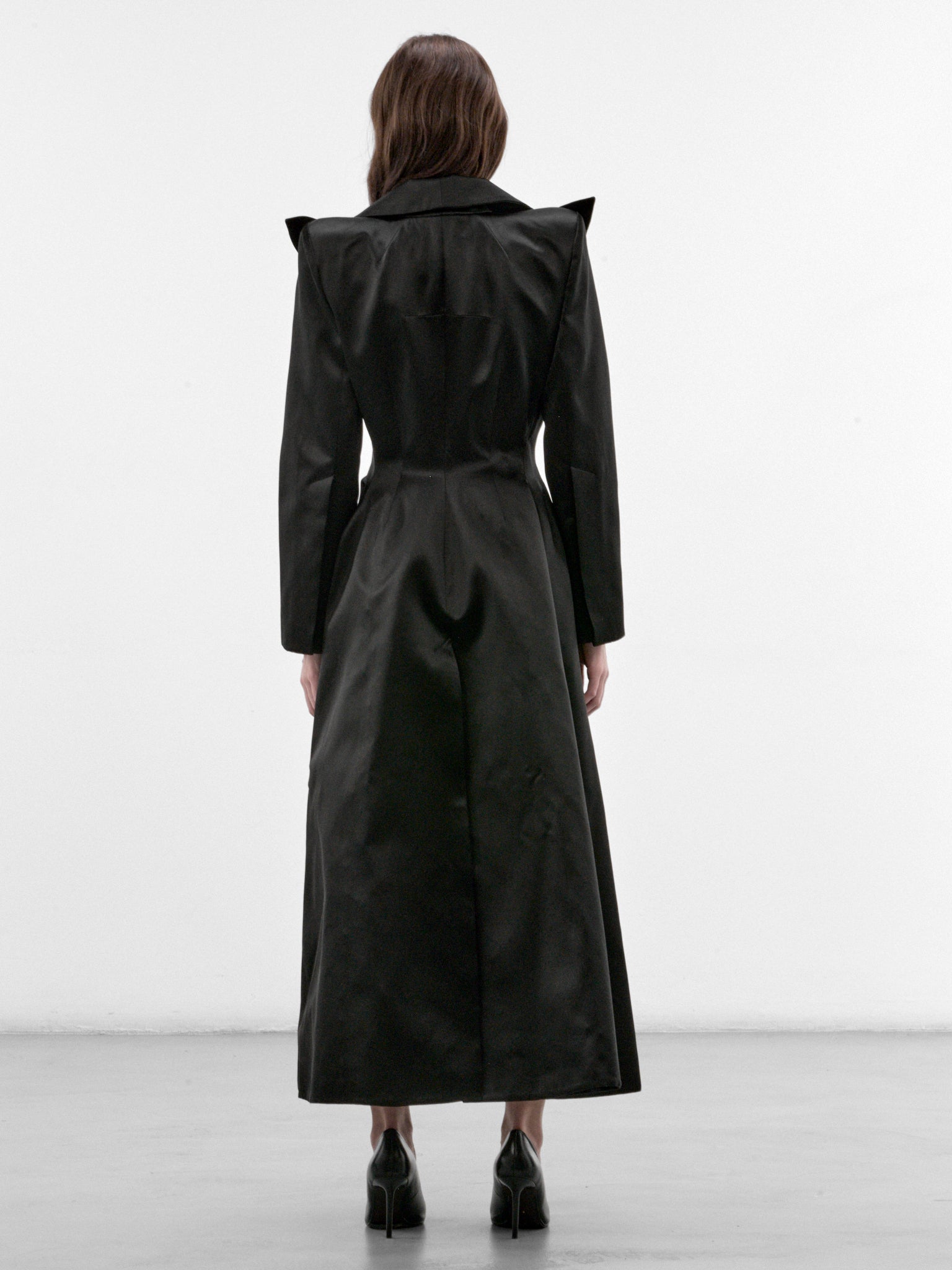 Catherine Black Silk Coat (MAT03C104-BLACK)
