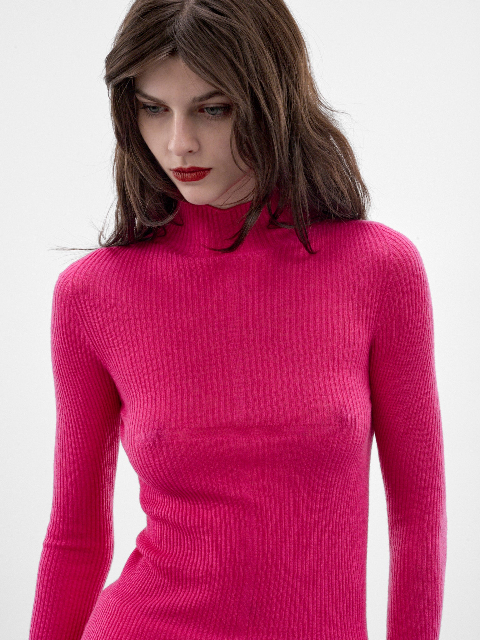 Forever Pink Wool Sweater (MAT03N104-HOT-PINK)