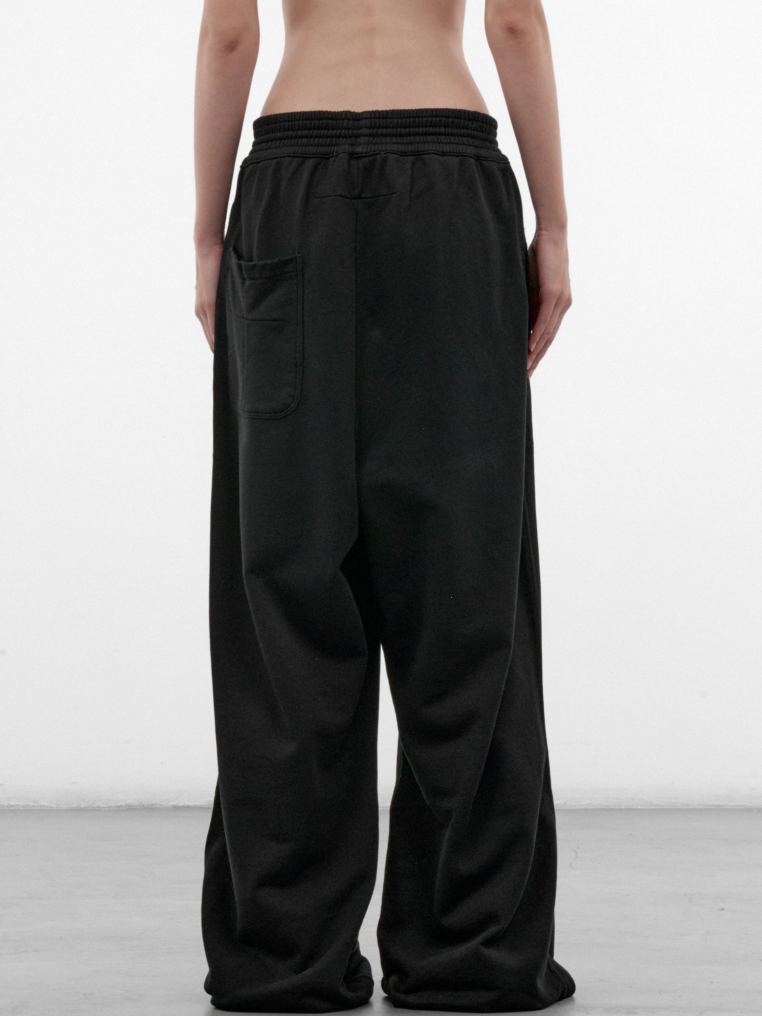 Black Cotton Wide Sweatpants (MAT03P006-BLACK)