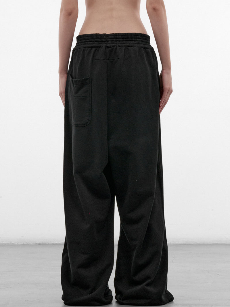 Black Cotton Wide Sweatpants (MAT03P006-BLACK)