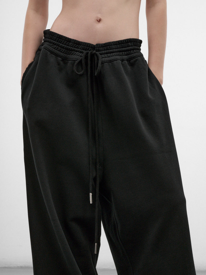 Black Cotton Wide Sweatpants (MAT03P006-BLACK)