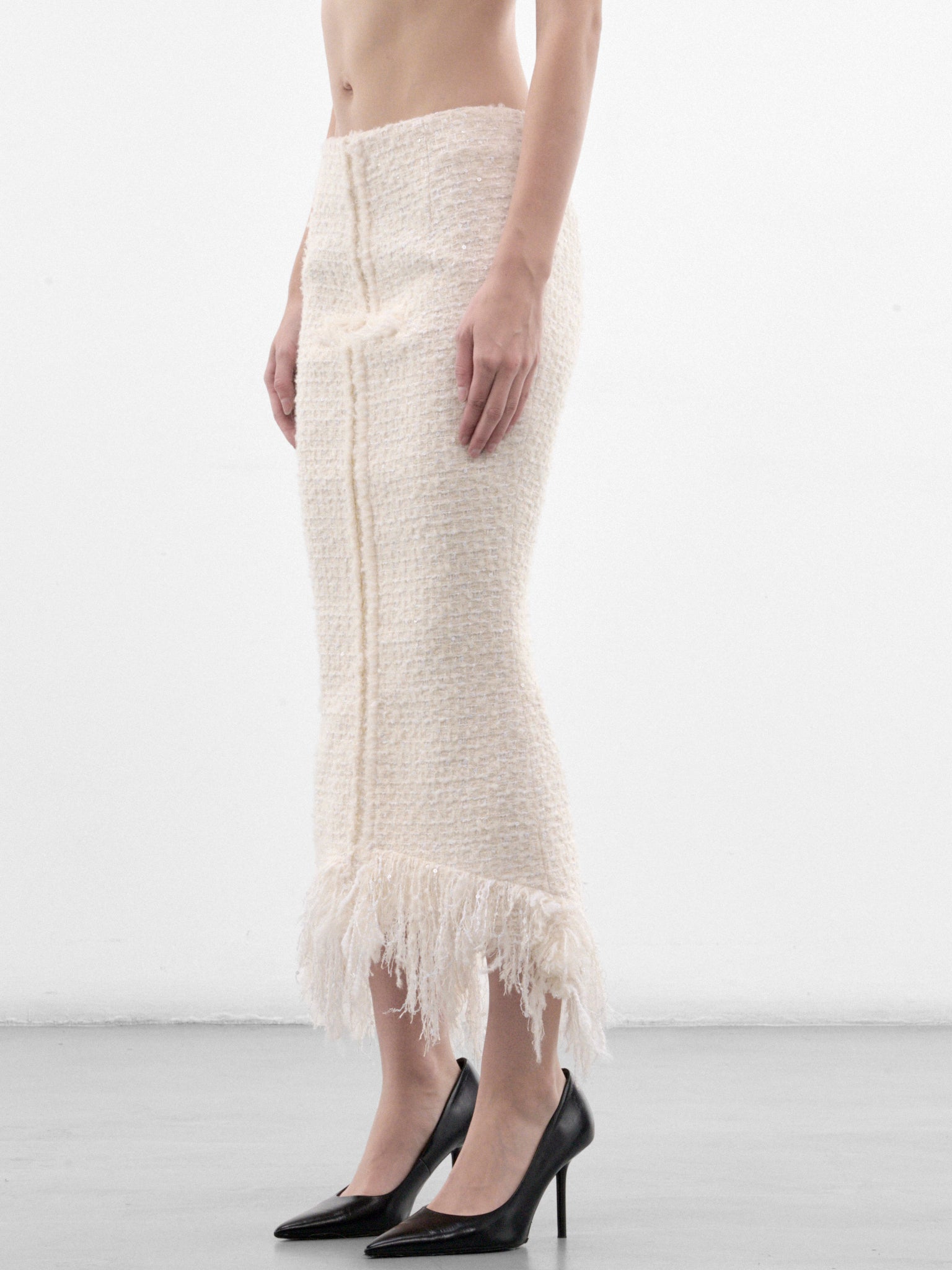 Mademoiselle Ivory Tweed Skirt (MAT03S102-TOFU)