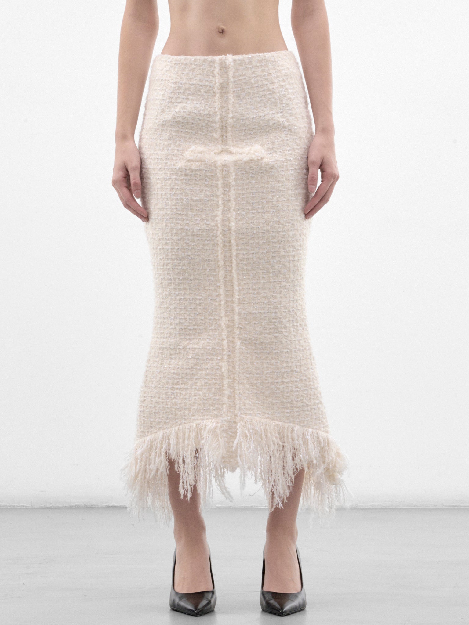 Mademoiselle Ivory Tweed Skirt (MAT03S102-TOFU)