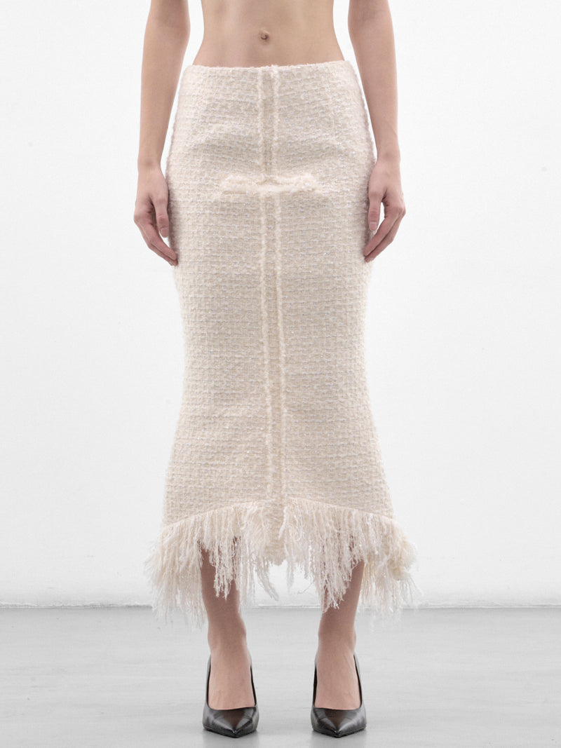 Mademoiselle Ivory Tweed Skirt (MAT03S102-TOFU)