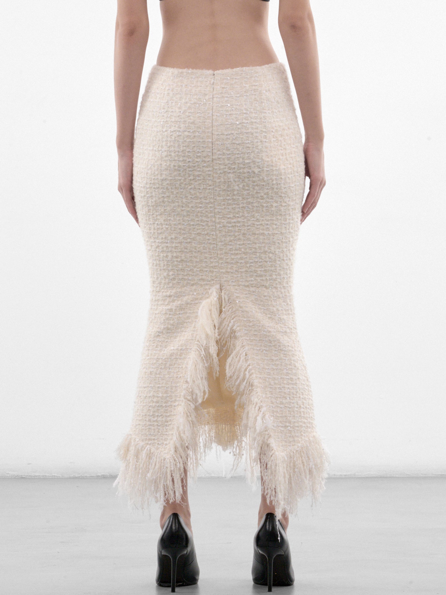 Mademoiselle Ivory Tweed Skirt (MAT03S102-TOFU)