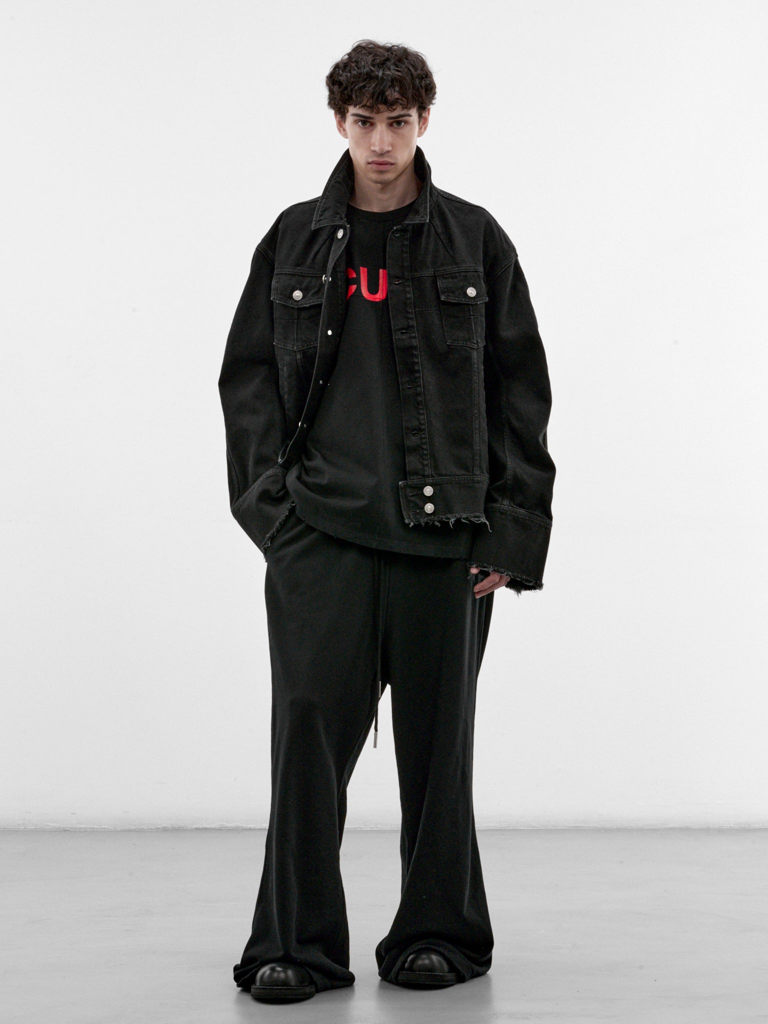 Lewis Black Cotton Sweatpants (MAT03P006-BLACK)